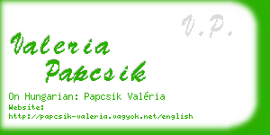 valeria papcsik business card